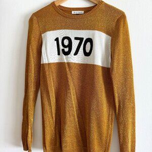 Bella Freud 1970 GOLD SPARKLE JUMPER S